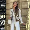 Gilet da donna Top ricamato vintage Cardigan da donna Capispalla Top senza maniche Canotta chic Gilet da donna retrò Gilet ampio