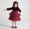 Meisjesjurken 2023 Nieuwe Meisjesjurken voor Herfst Winter 3 tot 8 Jaar Elegante Kinderen Casual Kleding Pailletten Kerstfeest Meisjes Prinsessenjurk