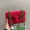 Velvet Crossbody Bag kadınlar zincir omuz çantaları cüzdanlar mektuplar tasarımcı çanta çantası birden çok renk cüzdan altın donanım