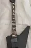 Yeni Varış James Hetfield Mat Siyah Elmas Plaka Elektro Gitar Adam Kurt Kakmı Çin EMG Pikaplar Siyah Donanım