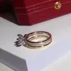 anello diamants legers Tre anelli da donna designer per uomo diamante argento 925 placcato oro 18 carati T0P diamante di qualità stile classico regalo di cristallo per la fidanzata 007