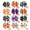 3 inch Baby Halloween Grosgrain Lint Strikken MET Clip Meisjes Kids Ghost Pompoen Print Pinwheel Haarspeld Accessoires BJ