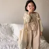 Hosen Kinder Kleidung Koreanischen Stil 2024 Frühling Sommer Modische Mädchen Baby Nette Hosenträger Khaki Hosen Casual Hoodie