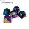 Claviers 1pc en alliage d'aluminium métal Keycaps XDA profil pas imprimer couverture de clé multicolore rétro-éclairé remplacement pour clavier mécanique YQ240123