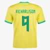 Brasilien Brasilien Fußballtrikot Neu 2024 Copa America Home Away Damen 23 24 Fußballtrikot Neymar Jr Jugend Kinder Rodrygo Vinicius Bruno G Martinelli G.JESUS UNIFORM KIT 140