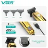 Coieurs de cheveux Vgr Hair Clipper Hair Hair coup de coupe machine rechargeable Barber Hair Haircut Metal Clipper For Men V-136 V-912 YQ240122