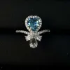 Swarovskis Bague Designer Femmes Top Qualité Avec Boîte Anneaux Super Belle Amour Diamant Bague Bijoux Individualité Bague Bouche