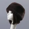 Kobiety sztuczne futra kapelusz zimowy ciepły lampart na zewnątrz pluszowy rosyjski styl nART CAP WŁOŻENIE 240123