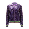Sequin Coat Women's Velvet Carnival Spring and Autumn Ropa cardigan sweater punk purple Gothic bomber jacket Windproof jacket Y2k jacket 240123