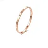 Koreansk version av den nya icke-FADE Color 18K Rose Gold Full Diamond Buckle Armband Advanced Sense Hand smycken