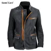 Spring Casual Mens Coat Stand Collar Zipup Patchwork Fleece Jacket For Men Outfits Winter Vintage Long Sleeve 240122