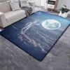 Teppich Cartoon Astronaut Kaninchen Teppich LargeCarpet für Wohnzimmer Schlafzimmer Sofa DekorationFußmatte Küche rutschfeste Bodenmatte Picknick Camp Q240123