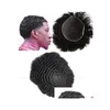 Men's Children's Wigs Mens Hairpieces 10mm Onda Fl Lace Toupee Indiano Virgem Substituição de Cabelo Humano para Homens Negros Drop Delivery Pro Dhll6