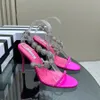 Босоножки aquazzura Босоножки на высоком каблуке с цветочным хрусталем и ремешком на щиколотке с открытым носком Туфли на шпильке с кристаллами Роскошные дизайнерские туфли на каблуке для вечеринок С коробкой