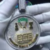 Iced Out Moissanite Diamond Hip Hop Pendant lyxig 10k guldhalsband med mer glans än naturliga diamanter