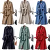 Luxury Fashion Designer Brand Women's Trench Coats Windbreaker England Long Trench 2024 Spring Coat