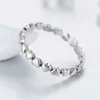 Bagues en argent Simple et uni, bague en forme de cœur pour la journée des femmes, index pliant, bague rouge net, bijoux frais S46b