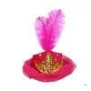 Boinas Sombrero enjoyado con velo Fascinator Accesorio festivo de carnaval Halloween Cosplay