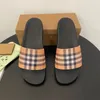 Slip-On Vintage Plaid toffel Rubber Stripe Mule Woman Man Designer Sandal Casual Shoe Luxury Slide Plat Heel Sandales Flip Flops Beach Summer Outdoor Sliders Dhgate