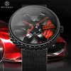 Andra kreativa 3D -män Steel Car Auto Racing Wheel Rim Hub Designad R8 Series Wrist Luxury Brand Dropshipping YQ240122