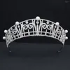 Haarspangen SEPBRIDALS CZ Zirkonia Royal Pearls Tiara für Hochzeit Kristall Prinzessin Tiaras Diadem Mädchen Zubehör