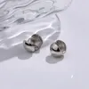 Pendientes Silvology Plata de Ley 925 auténtica pendientes redondos brillantes con bola para mujer pendientes antialérgicos elegantes joyería minimalista 2022