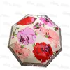 Flowers Classic Umbrella Women Outdoors Umbrella Suitable Sun Rain Women Parasols Girl Folding Umbrellas with Box