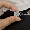 Collane Nuovo puro argento sterling 925 caldo marchio di moda gioielli di lusso signora Collana fiocco di neve squisiti accessori per feste regalo di compleanno