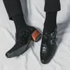 Kleidschuhe Herren Hochzeit Mode Slim Fit Spitz High Heel Pullover Atmungsaktives Leder Klassischer Vintage-Schuh