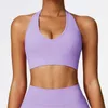 Débardeurs pour femmes Sexy Dos sans couture Soutien-gorge de sport Gilet Femmes Sous-vêtements Gym Active Push Up Yoga Entraînement Top pour Fitness Sportswear Noir Rose