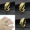 Cluster Rings Vintage 4 Style Cute Frog Adjustable Ring For Women Men Antique Retro Animal Fashion Gift Elegant