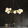 Present Wrap Nordic Pendant Lights White Clear Glass Black Gold Metal Parlour Restaurang Bedroom Lighting Fixtures G9 Bulb Wire Justerbar