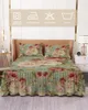 Jupe de lit fleur de pivoine, couvre-lit ajusté élastique Vintage avec taies d'oreiller, housse de matelas, ensemble de literie, drap