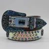 2022 Designer Strass Cintura Bb Cinture Simon Per Uomo Donna Shiny Diamond Cintura con teschio Nero Blu Bianco Multicolor 61 Colori277D