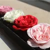 Flores decorativas 16 Pcs 8 cm Artificial Austin Rose Heads Cabeça de Flor Eterna Para Sempre Falso Casamento Presente do Dia dos Namorados