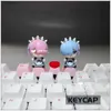 Tangentbord tangentbord anime tecknad spel rosa söt tecknad personlighet stereo anpassad ESC Mechanical Keyboard Keycap YQ240123