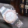 All dial work Luxury mens watch A P Mens watches Aude quartz WristWatches Six needles high quality chronograph 89KK#