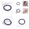 Party Favor Men Biomagnetic Mti-Shaped Natural Stone Black Magnetic Therapy Bracelet Health Hand Drop Delivery Home Garden Festive S Dh1Ek