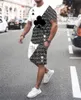 Summer Men Tracksuit T-shirt Shorts 2 Pieces Set Poker J 3D Printed Casual Suit Short Sleeve Streetwear Oversized Men's Clothing 240123