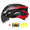 SUPERIDE casque de vélo de route rechargeable hommes femmes casque de cyclisme avec visière feu arrière sport vtt casque de vélo avec lentille TT 240122