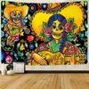 Tapices Decoración para el hogar Tapiz UV Día de los muertos Carnaval mexicano Calavera de azúcar Colgante de pared Sala de estar