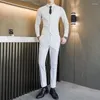 Gilets pour hommes, grande taille (gilet et pantalon), élégant et beau, tendance deux pièces, 10 couleurs, 2024