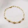 Złoto splowane Vermeil 925 Sterling Srebrna drobna biżuteria naturalny kamień kryształ moissanite łańcuch link łańcuch papieru bransoletka kobiety