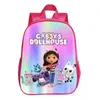 Sacs Kawaii Gabby's Dollhouse école sacs à dos pour enfants filles rose Bookbag maternelle sacs 12 pouces enfants sac à dos sac étanche