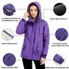 Damskie Down S-5xl Waterproof Grustend Coat Autumn Kobiet Bawełniany Kurtka z długim rękawem Eleganckie z kapturem Parkas z rozmiarami