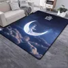 Teppich Cartoon Astronaut Kaninchen Teppich LargeCarpet für Wohnzimmer Schlafzimmer Sofa DekorationFußmatte Küche rutschfeste Bodenmatte Picknick Camp Q240123