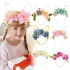 Acessórios de cabelo Crianças Headwear Boutique Artificial Fake Flower Bands Floral Headband Peony Hoop