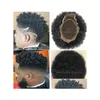 Мужские детские парики Афро волосы Моно кружевной парик для баскетболистов и болельщиков Бразильская девственница Замена человека Kinky Curl Мужчины Dhuoe