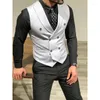 Men's Vests Vest Black White Male Gentleman Tailored Collar Double Breasted Business Homme Waistcoat Jacket Casual Slim Fit Gilet