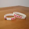 Bracelets 50pcs Egypt National Flag Wristbands Sports Silicone Bracelet Men Women Rubber Band Patriotic Commemorative Fashion Accessory